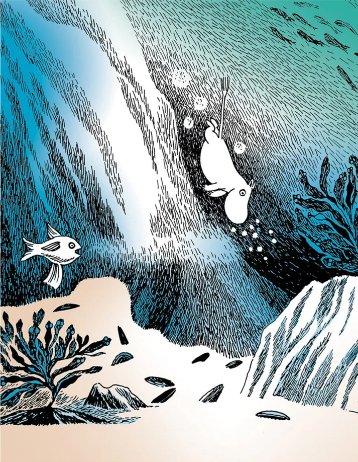 Moomin mini poster - Moomin dives