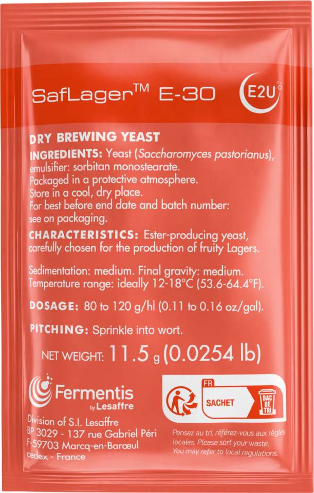 Fermentis SafLager E-30, 11.5 g