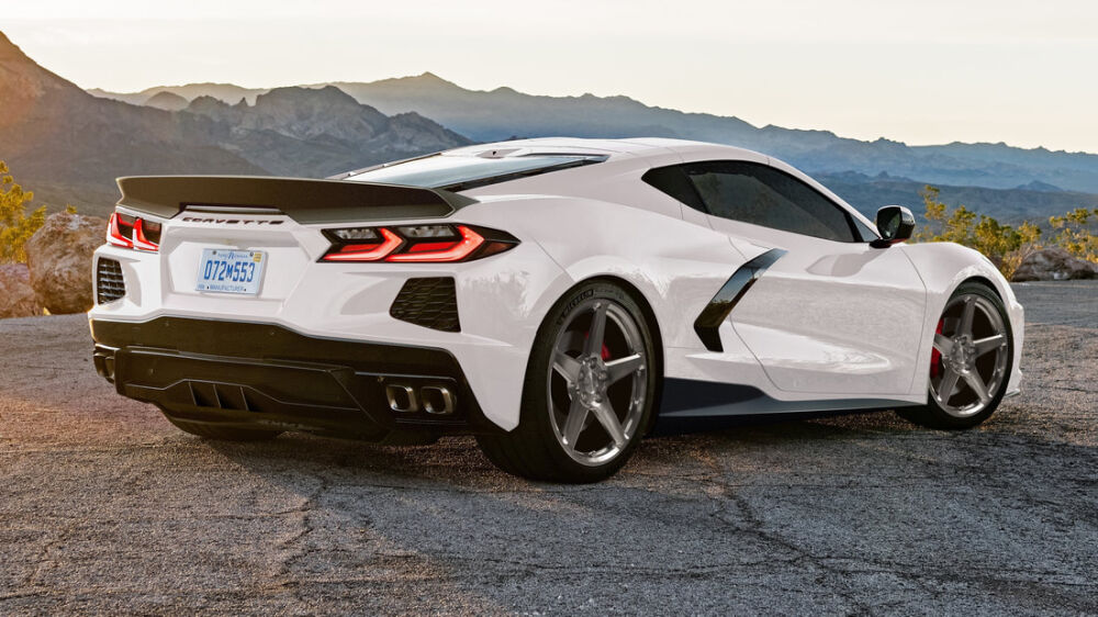 DUCKBILL Style Bake  Spoiler - Blank Svart (CORVETTE 20-24 C8) - 4