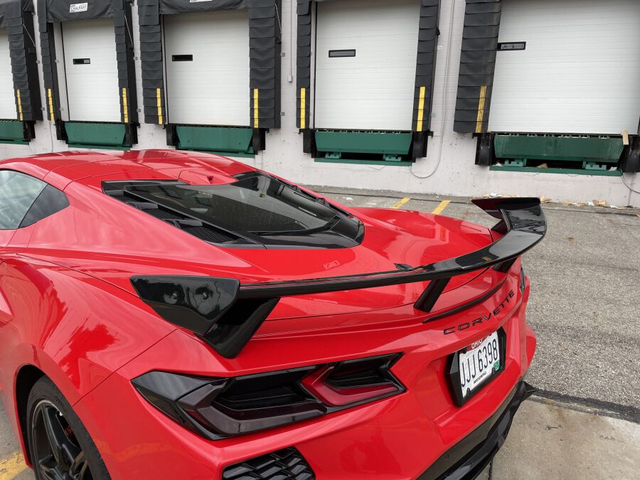 High Wing Bakre Vinge- Blank Svart (CORVETTE 20-22 C8) - 2