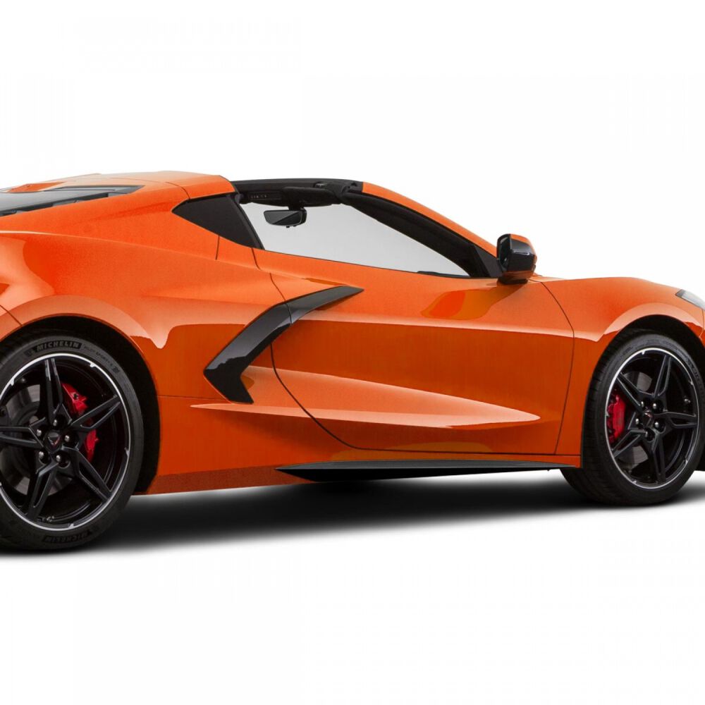 V3 Style Sidkjolar - Matt Svart (CORVETTE 20-23 C8) - 2