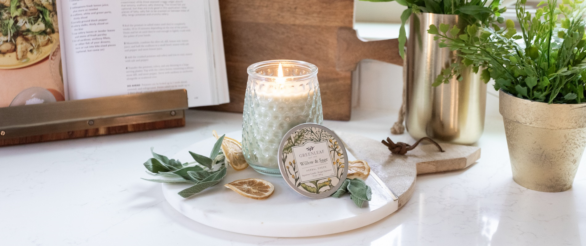 Greenleaf Doftljus Willow & Sage - 2