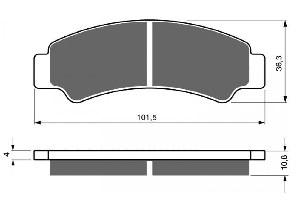 Bromsbelägg Fram EBC CF-Moto/ Goes/Segway 2016+ - 2