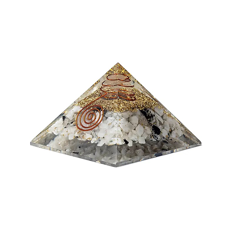 Orgonit pyramid månsten med månsymbol - 5