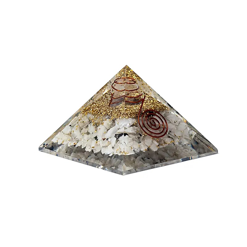 Orgonit pyramid månsten med månsymbol - 4