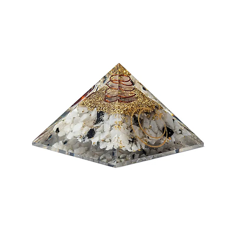Orgonit pyramid månsten med månsymbol - 2