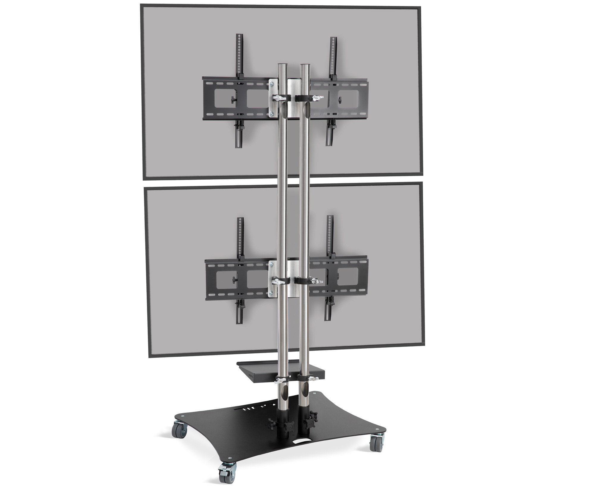 Mobile stand for 2 TV screens adjustable up to 65″ - 3
