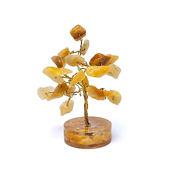 Ädelsten träd gyllene helare (limonit) 