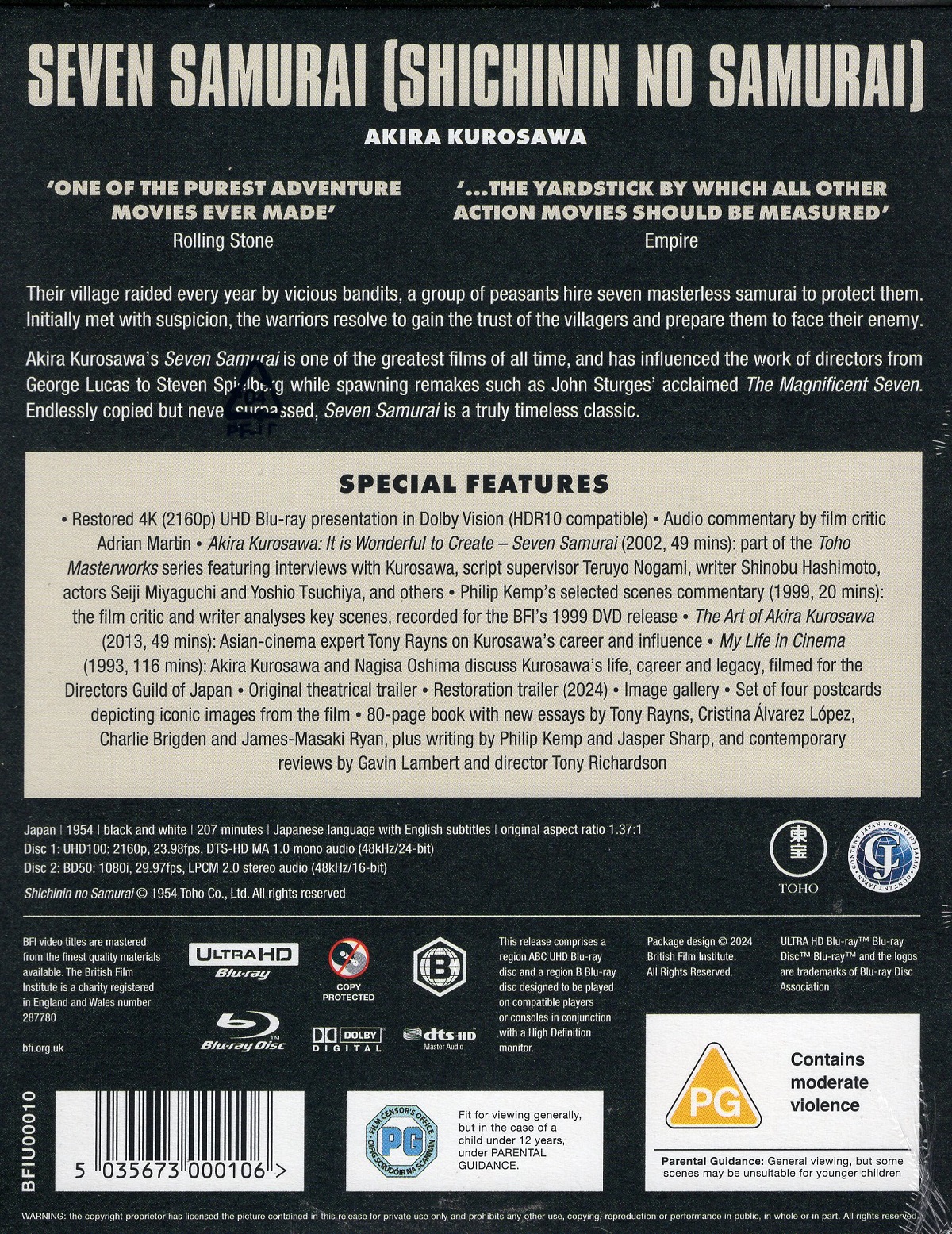 Seven Samurai (Limited Edition) (ej svensk text) (4K Ultra HD) - 2