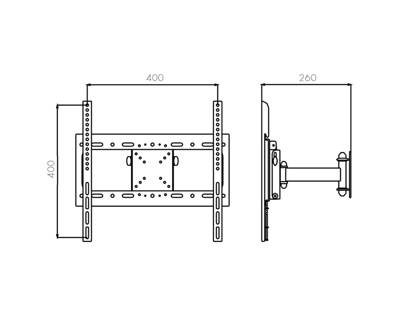 Swivel wall mount for TV screens adjustable up to 42″ - 2
