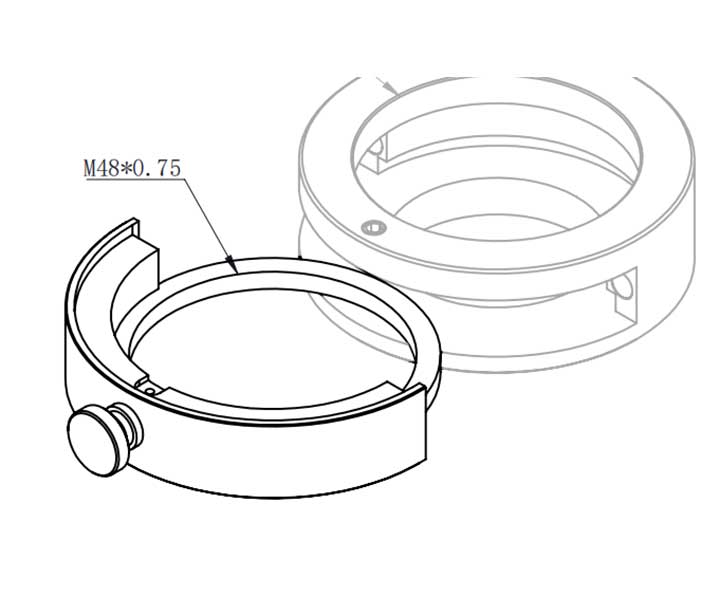 ZWO FILTERHÅLLARE FÖR 2" FILTER PASSANDE ZWO-FD FILTERVÄXLARE - 6