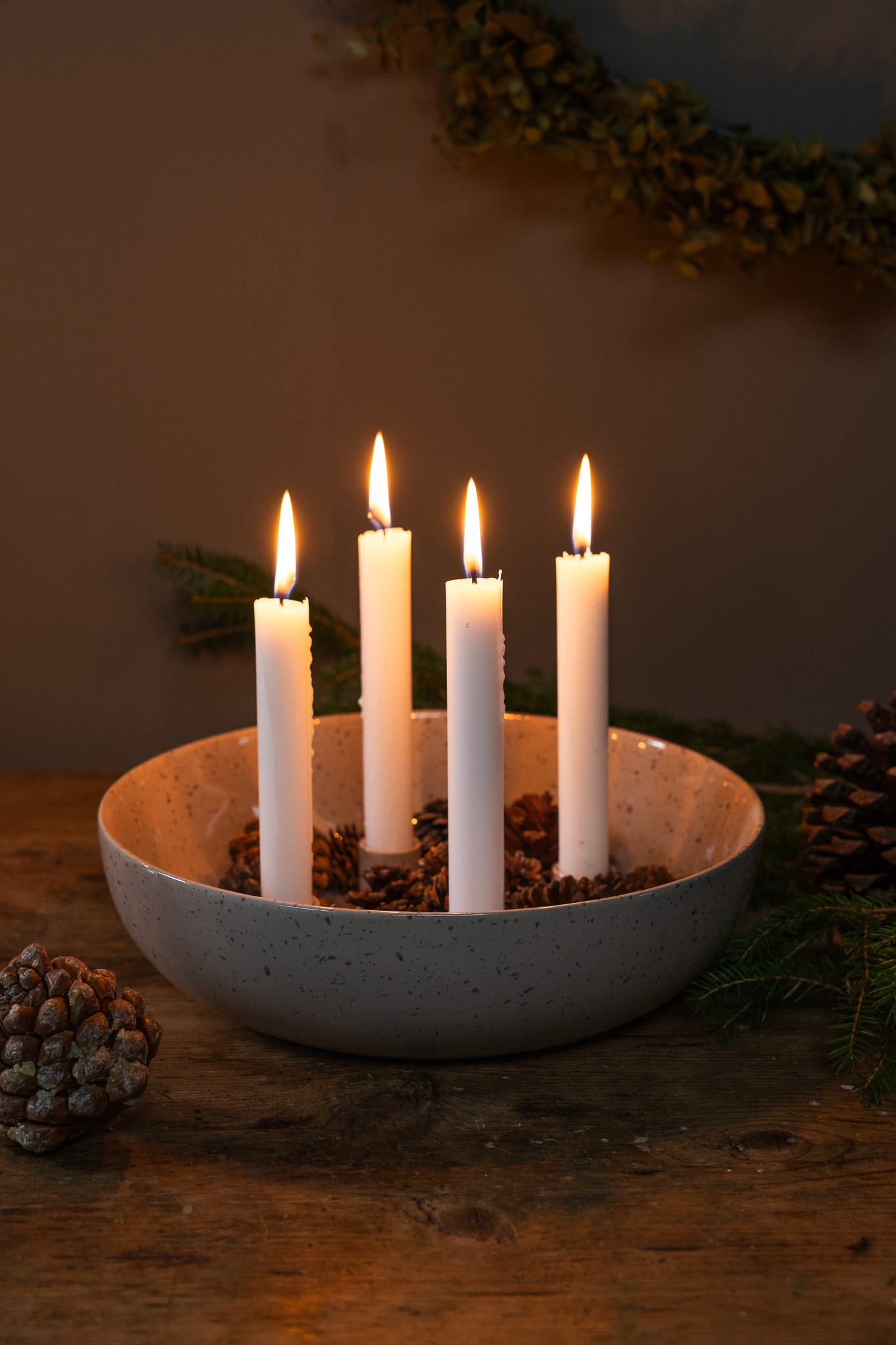 ADVENTSLJUSSTAKE STOR - NATUR/PRICKIG - 3