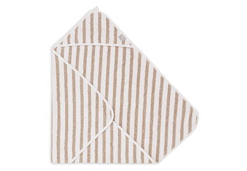 Jollein Badcape Stripe Olivegrön GOTS