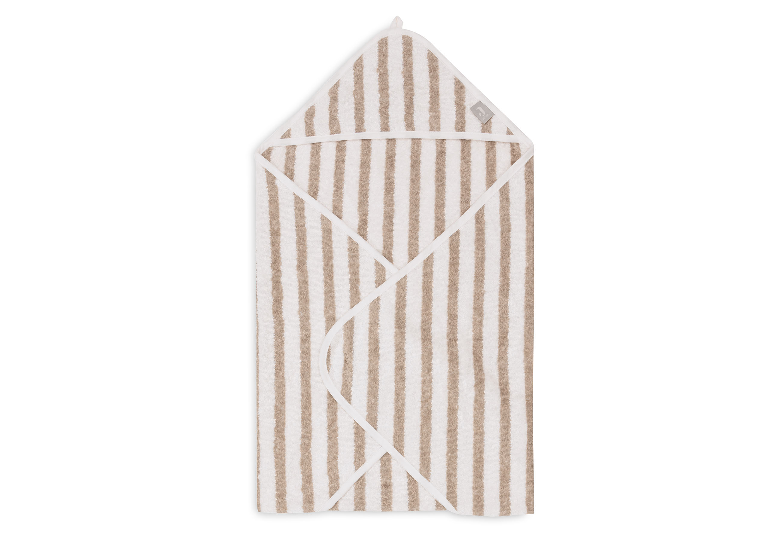 Jollein Badcape Stripe Olivegrön GOTS - 2