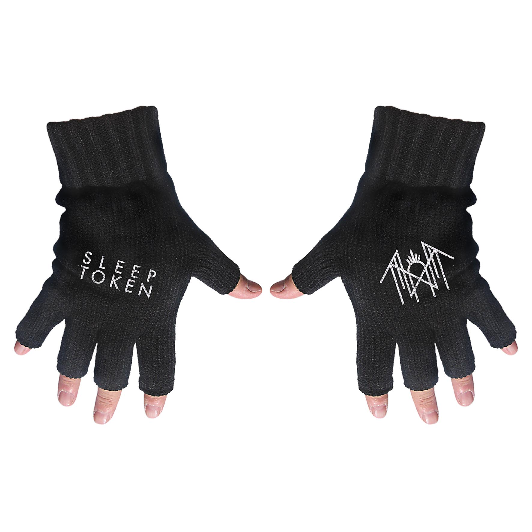 SLEEP TOKEN UNISEX FINGERLESS GLOVES - LOGO & SIGIL