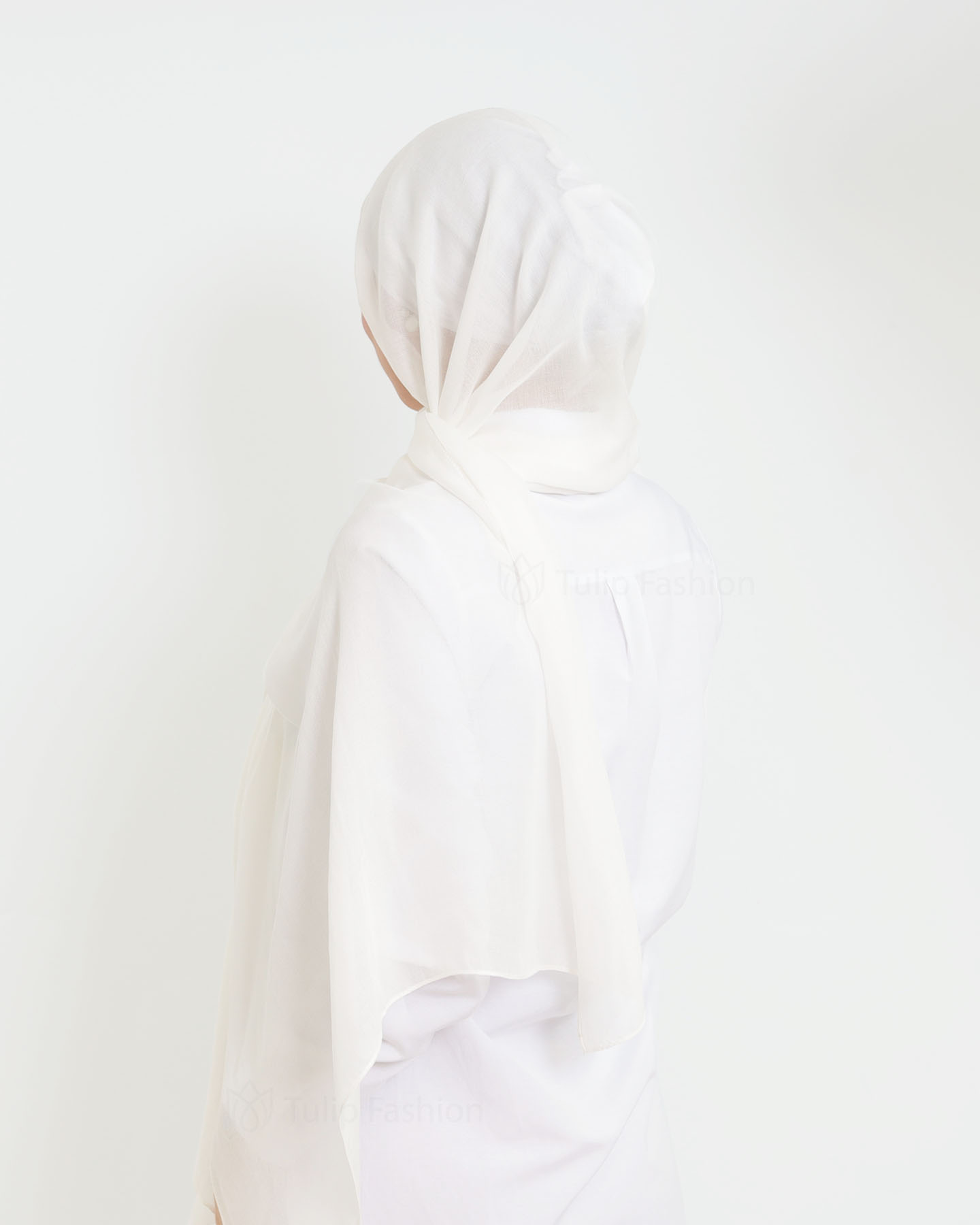Hijab - Thin Modal - White - 4
