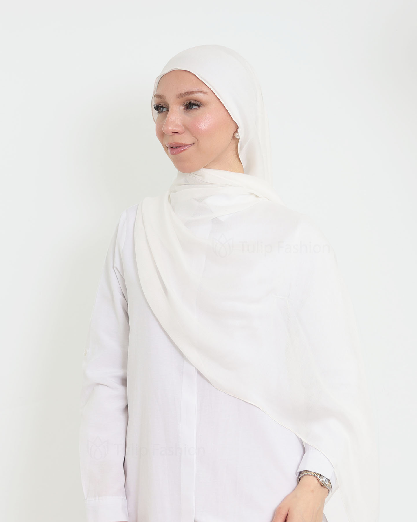 Hijab - Thin Modal - White - 2