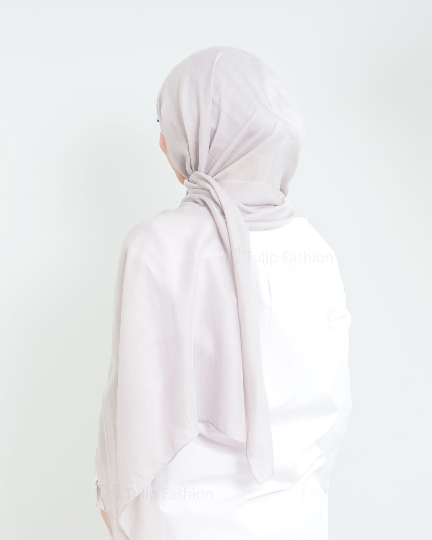 Hijab - Thin Modal - Light Gray - 3