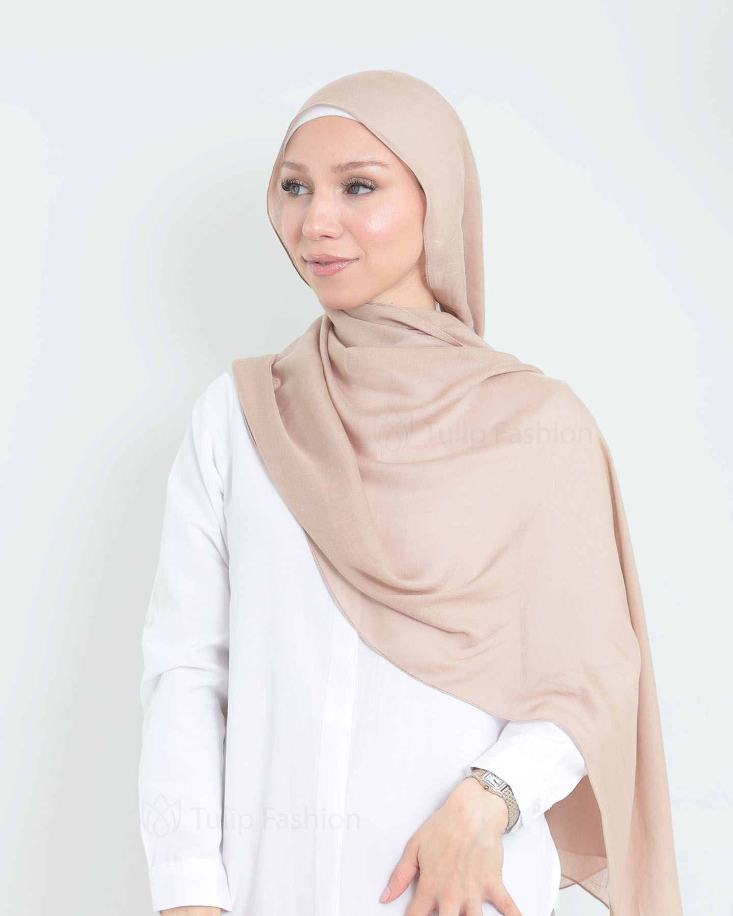 Hijab - Thin Modal - Hazel Brown - 2