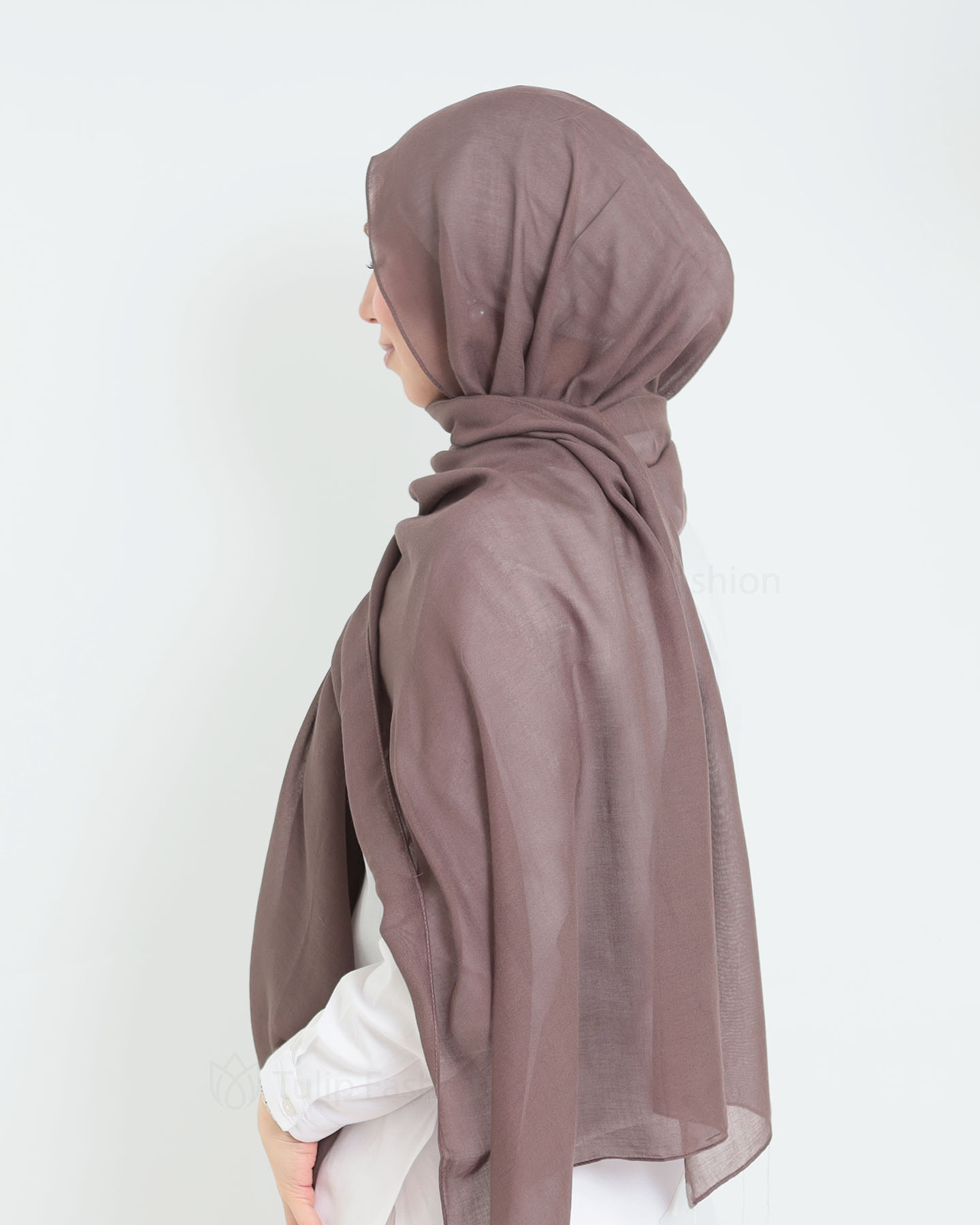 Hijab - Thin Modal - Dark Brown - 4