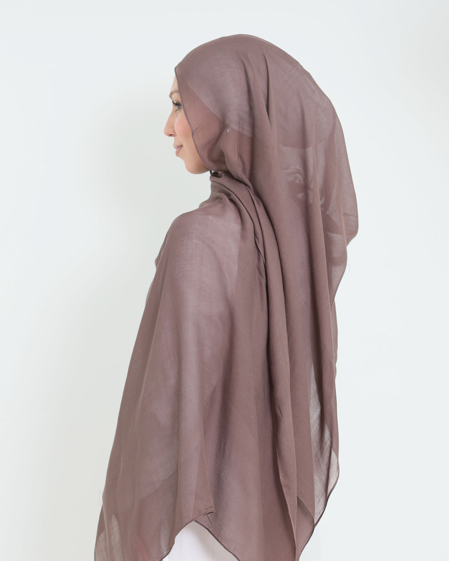 Hijab - Thin Modal - Dark Brown - 3
