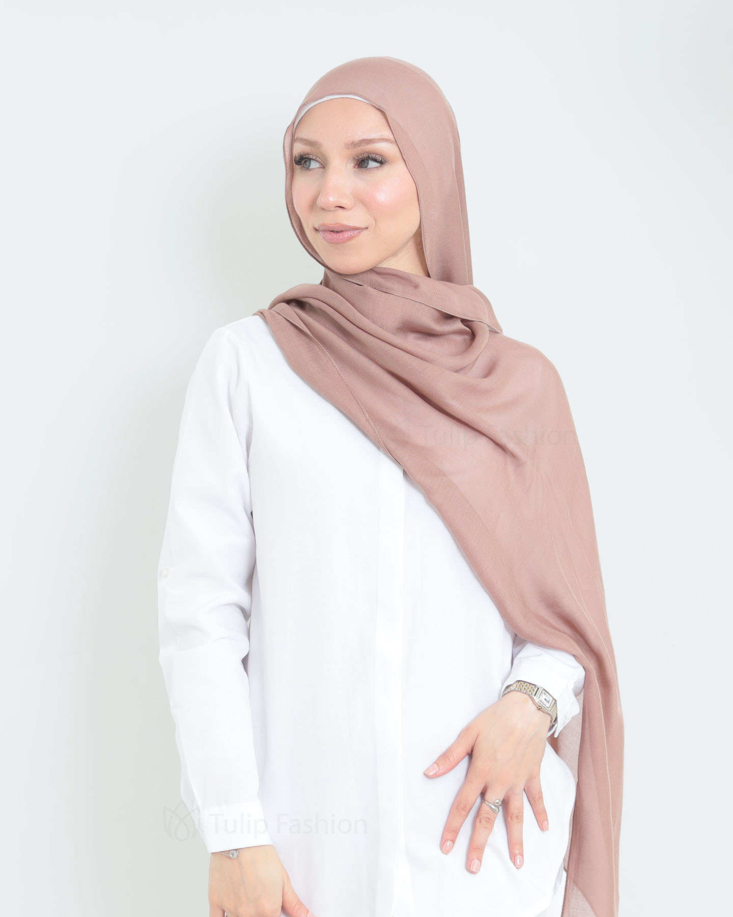 Hijab - Thin Modal - Walnut Brown - 2