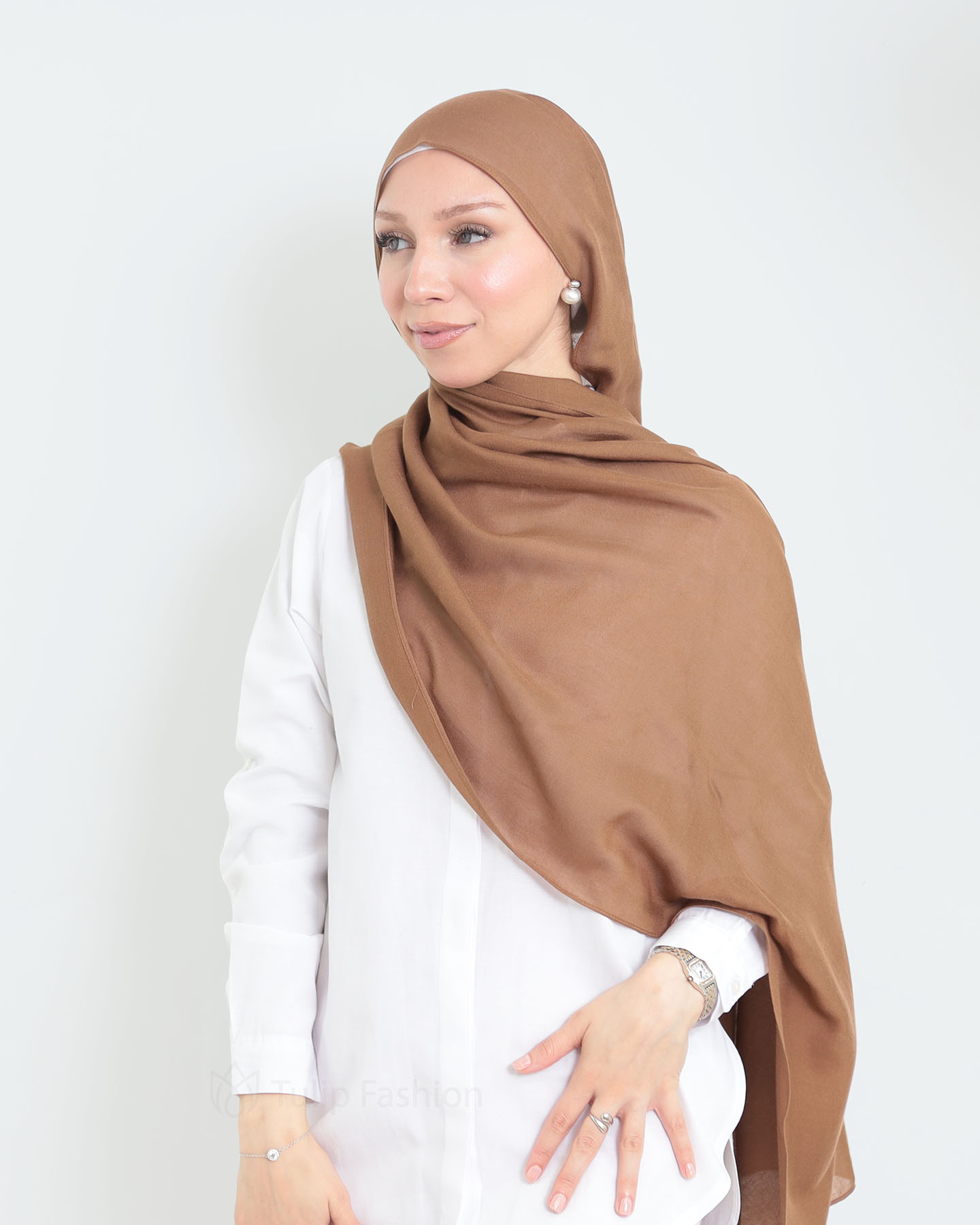 Hijab - Thin Modal - Brown - 2