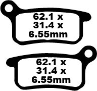 EBC CARBON TT DIRT BROMSBELÄGG FRAM+BAK SX65 MC65 TC65 SX85 <2011 - 2