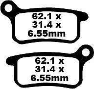 EBC CARBON TT DIRT BROMSBELÄGG FRAM+BAK SX65 MC65 TC65 SX85 <2011
