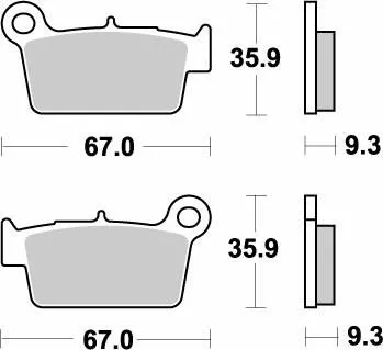 MOTO-MASTER NITRO BROMSBELÄGG BAK YAMAHA  KAWASAKI SUZUKI TM FANTIC GASGAS BETA - 2