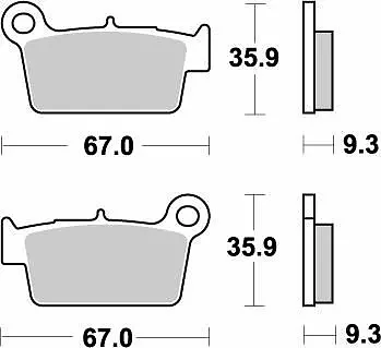 MOTO-MASTER NITRO BROMSBELÄGG BAK YAMAHA  KAWASAKI SUZUKI TM FANTIC GASGAS BETA