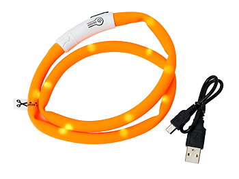 Dogman Blinkhalsband LED, Orange