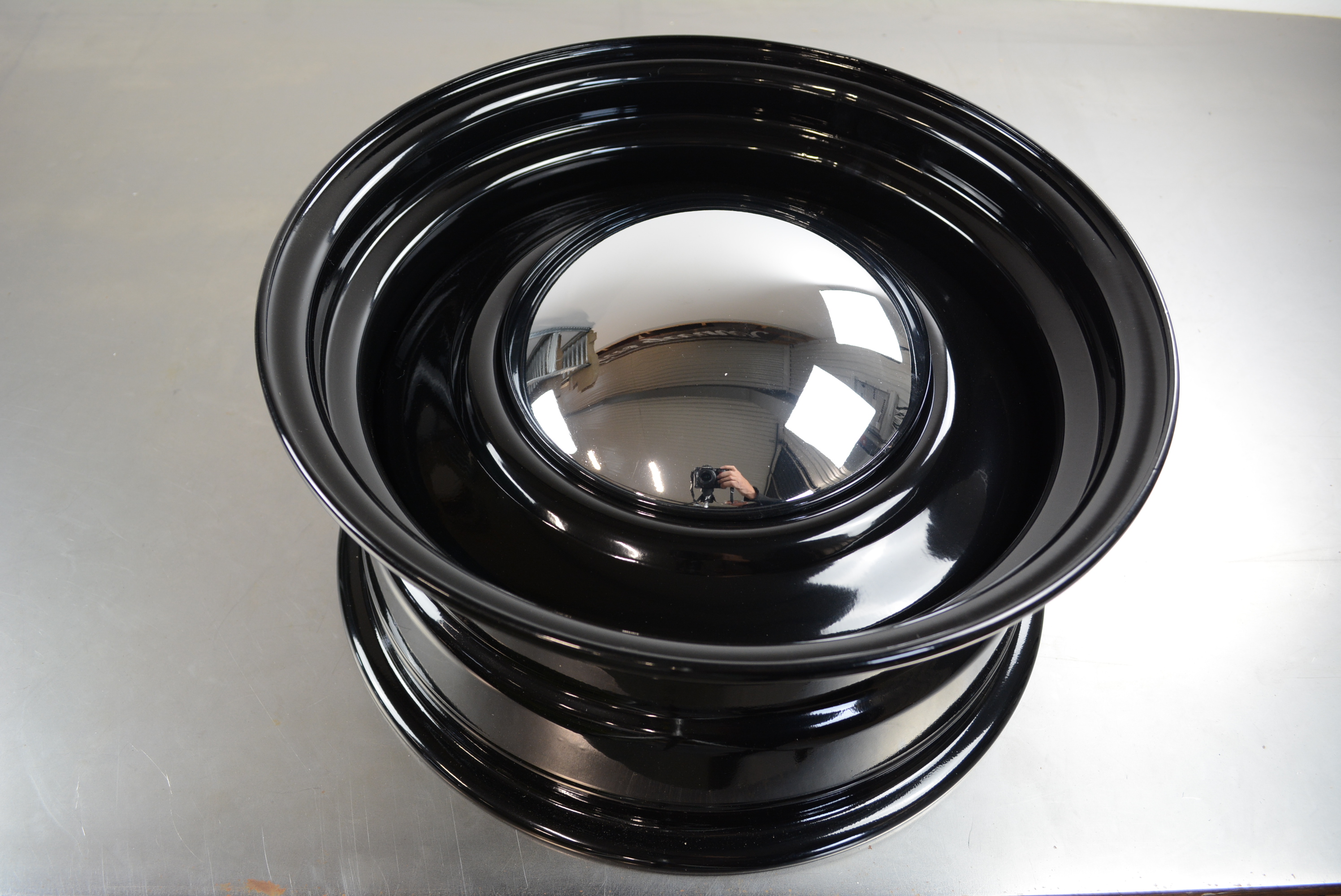 15x7 Smoothie 5-4."5/4.75" Black inc. Hub Cap