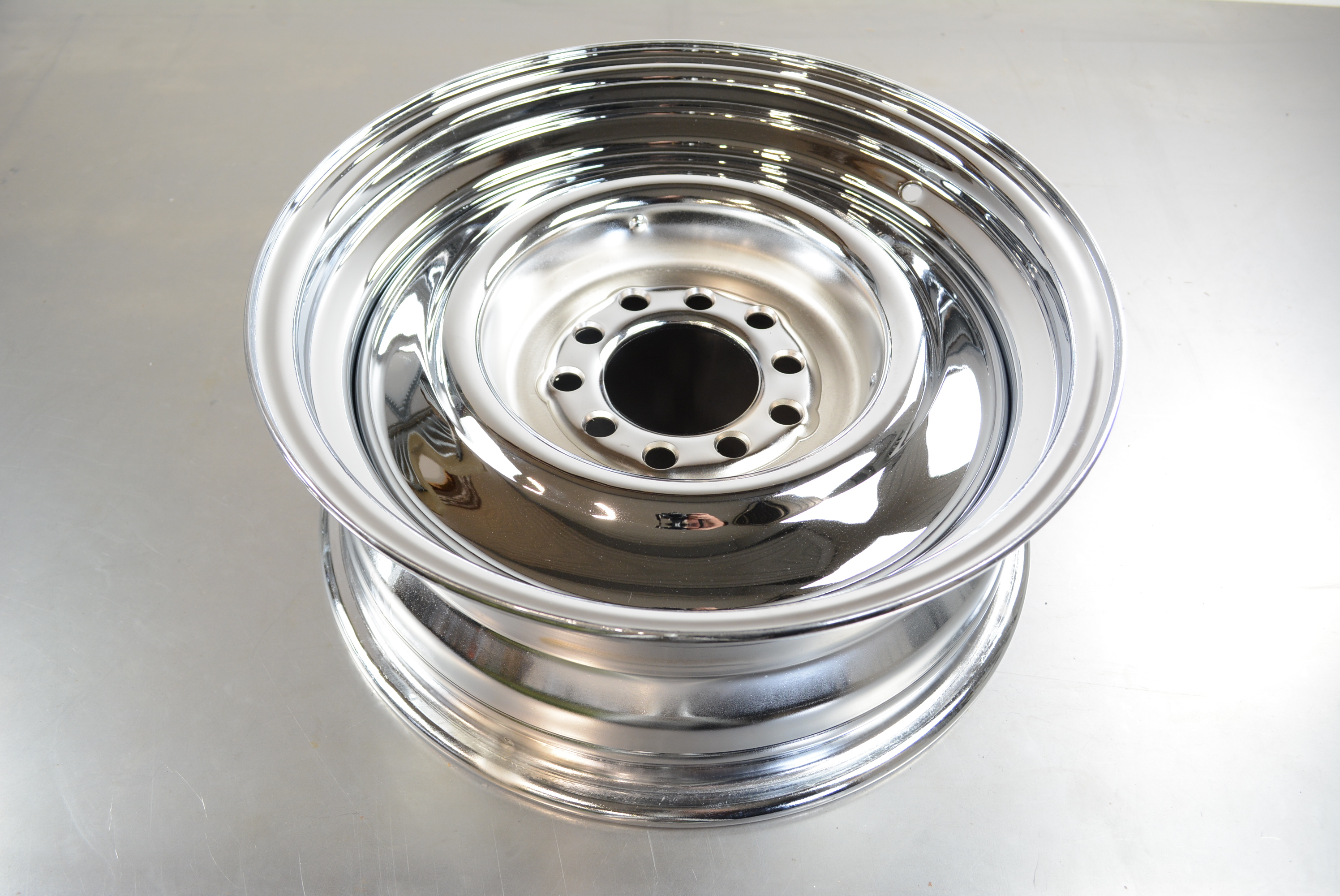15x6 Smoothie 5-4."5/4.75" Chrome inc. Hub Cap - 2