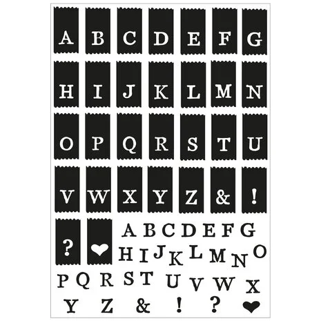 Framelits Die w/Stamps by 49 and Market A5 Tab Stamp Alpha (60+10pcs)  - 3