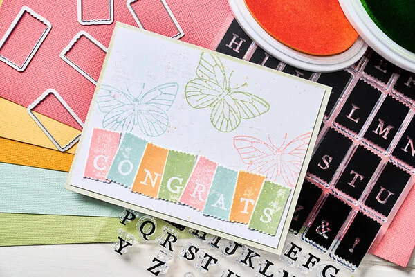 Framelits Die w/Stamps by 49 and Market A5 Tab Stamp Alpha (60+10pcs)  - 4