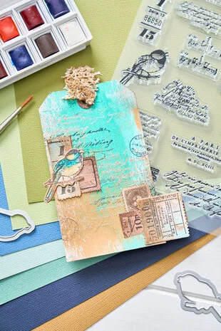 Framelits Die w/Stamps by 49 and Market A5 Bird Song (23+5pcs) - 4
