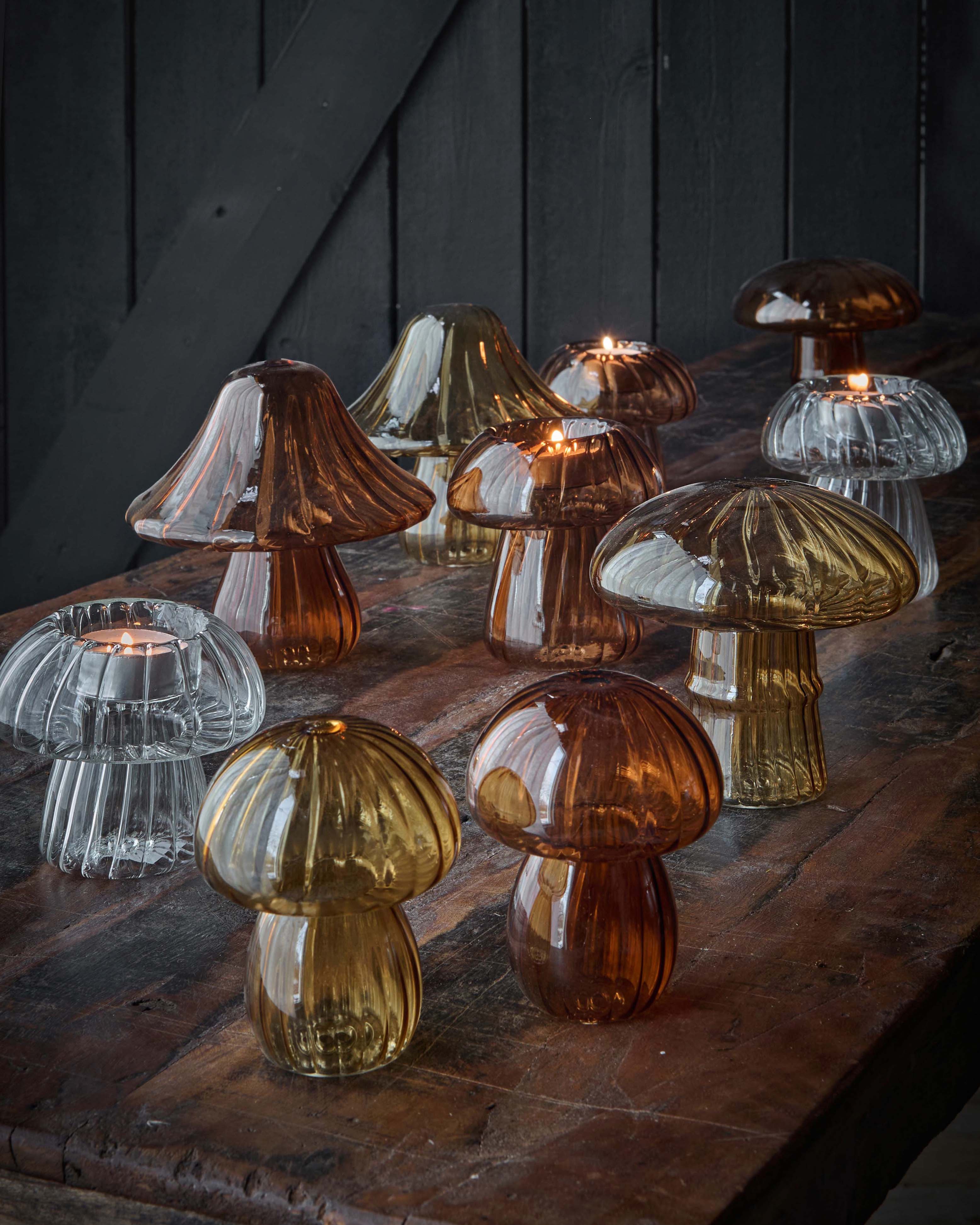 Lantern Mushroom - Mushrooms - Glass - 2-pack - Amber