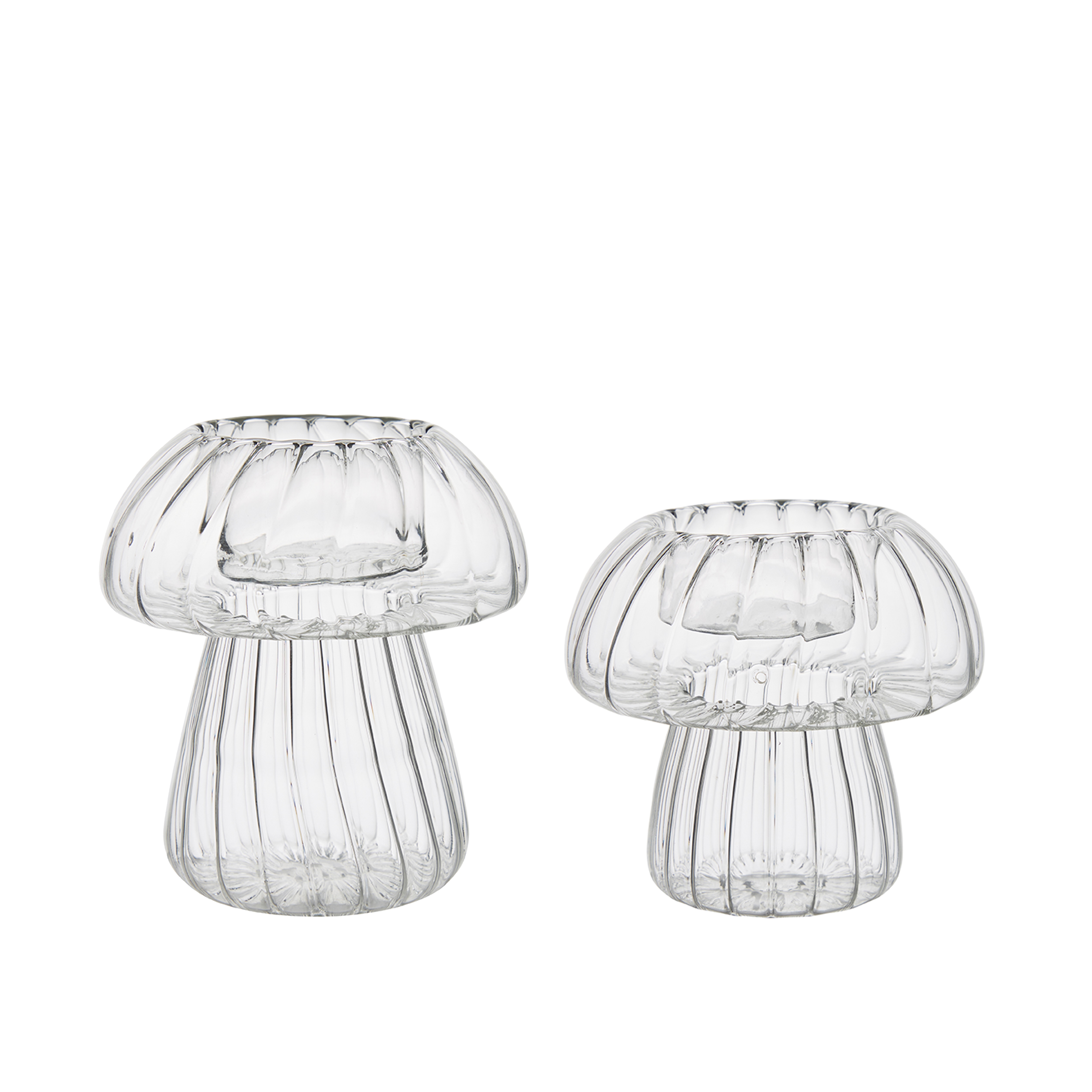 Lantern Mushroom - Mushrooms - Glass - 2-pack - Clear - 2