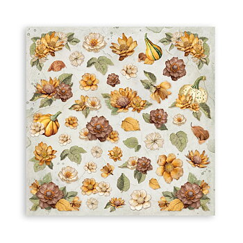 Scrapbooking Small Pad 10 sheets cm 20,3X20,3 (8"X8") - Golden Harmony