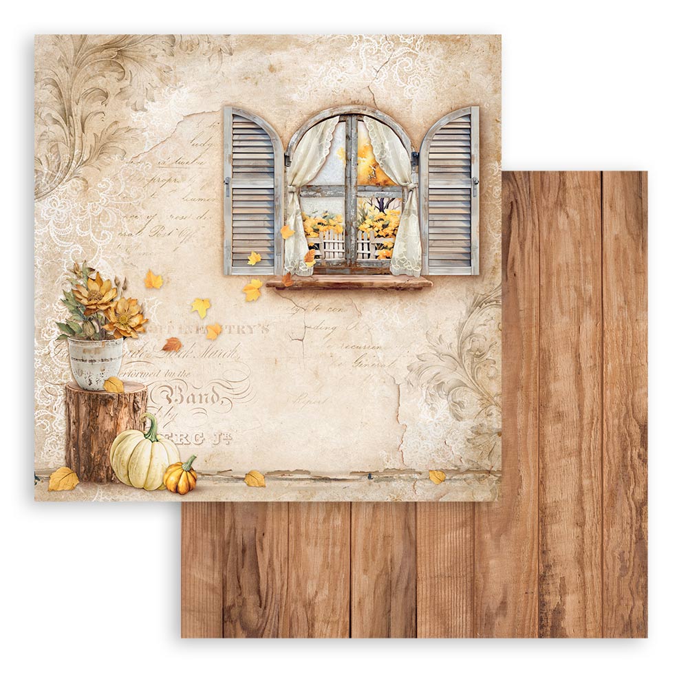 Scrapbooking Small Pad 10 sheets cm 20,3X20,3 (8"X8") - Golden Harmony - 7