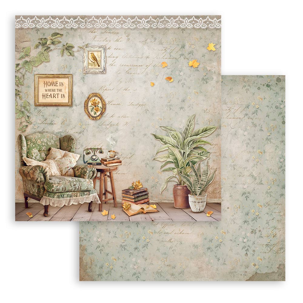 Scrapbooking Small Pad 10 sheets cm 20,3X20,3 (8"X8") - Golden Harmony - 3