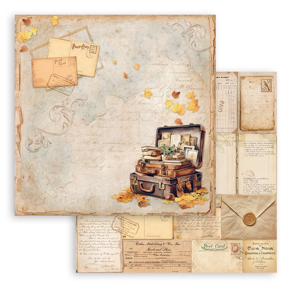 Scrapbooking Small Pad 10 sheets cm 20,3X20,3 (8"X8") - Golden Harmony - 8
