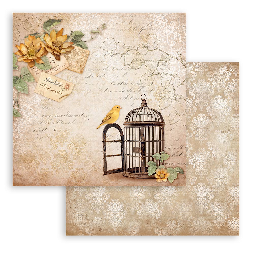 Scrapbooking Small Pad 10 sheets cm 20,3X20,3 (8"X8") - Golden Harmony - 6