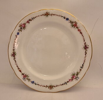Assiett med blomranka 1870-1880-tal