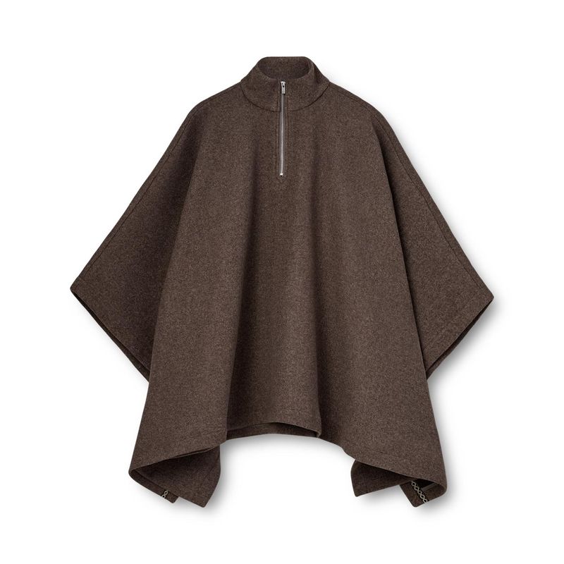 SKYFALLING PONCHO EARTH BROWN KOPENHAKEN