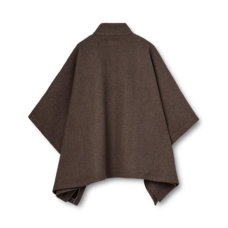 SKYFALLING PONCHO EARTH BROWN KOPENHAKEN - 2