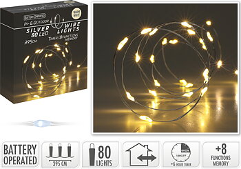 Silver wire 80 LED - utomhus
