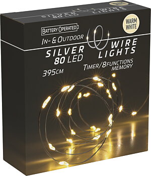 Silver wire 80 LED - utomhus
