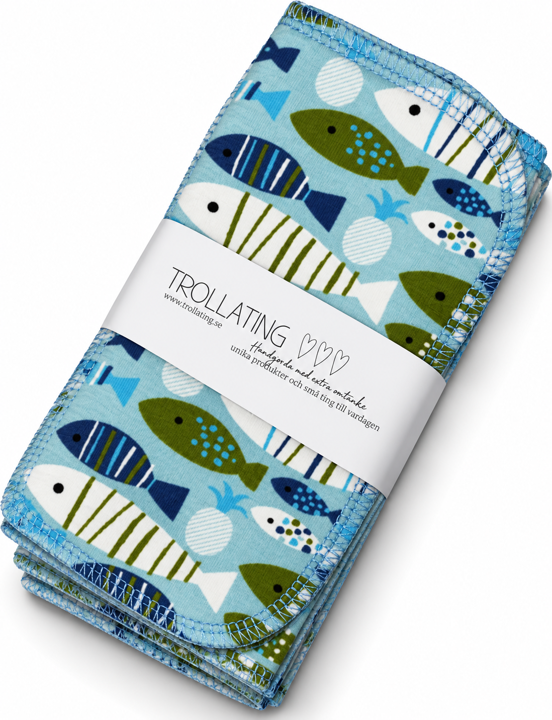 Återanvändbara tvättlappar fiskar – 15-pack | 15 × 15 cm
